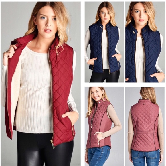 Denver - Faux Sherpa Lined Quilted Vest - Picture 3 of 3